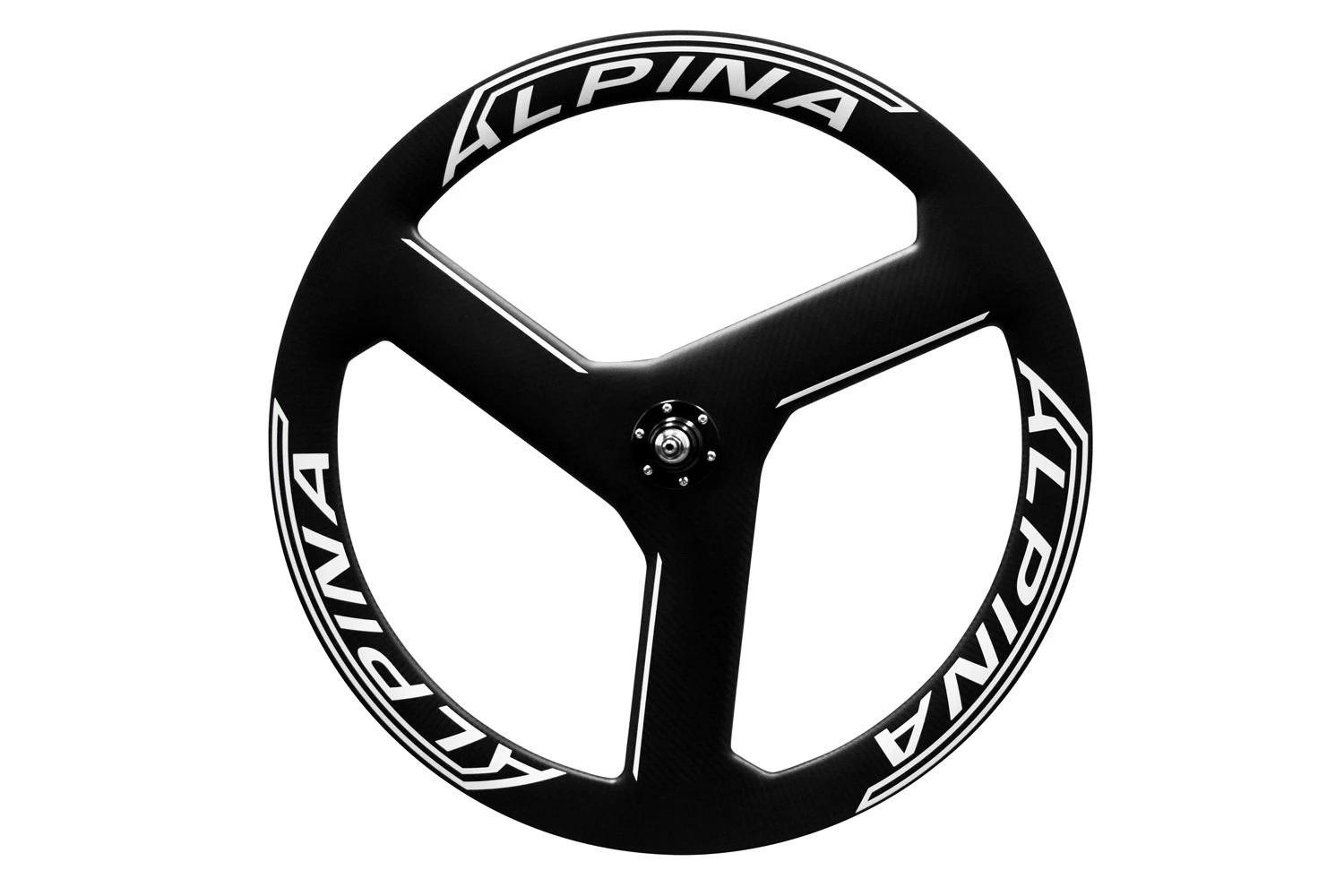 Alpina 3 Spoke Full Carbon Tubular Track Rear Wheel (White) 3 Alpina 3 Spoke Full Carbon Tubular Track Rear Wheel (White)