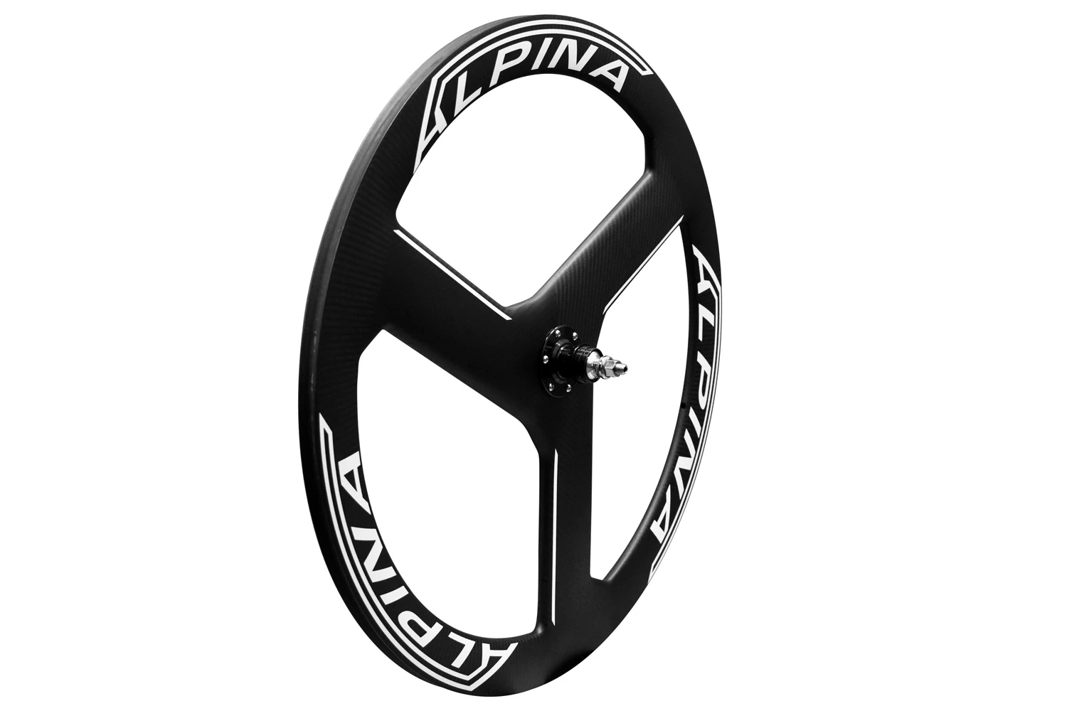 Alpina 3 Spoke Full Carbon Tubular Track Rear Wheel (White) 6 Alpina 3 Spoke Full Carbon Tubular Track Rear Wheel (White) - Image 4