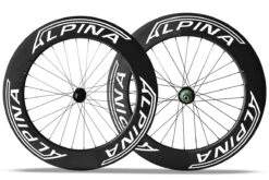 Alpina A8D 80mm Carbon Disc Brake Road Wheelset (White)
