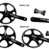 Alpina TrackTandem Chainset (170-46t-F-170mm-50t R-170mm-46t-L-R) -Dolan Bikes Shop alpina track tandem chainset 1